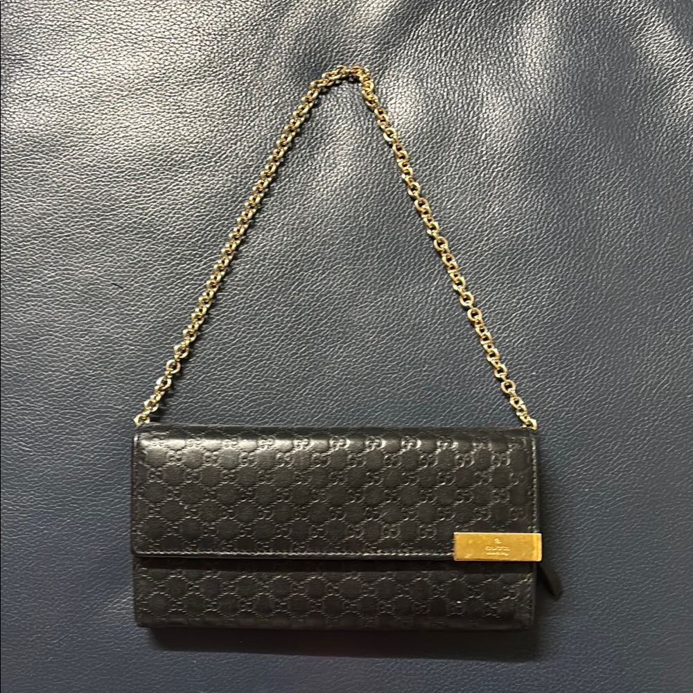 GUCCI  Soft Microguccissima Dice Chain Wallet